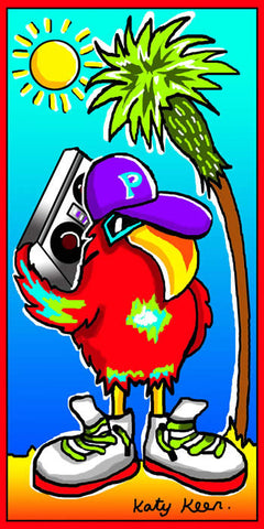 Funky Parrot Towel